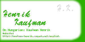 henrik kaufman business card